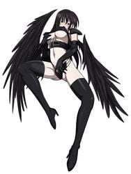 amano_yuuma black_hair breasts fallen_angel female high_school_dxd large_breasts long_hair masturbation raynare yxyyxy