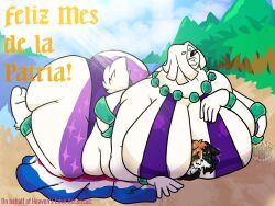 4:3 anthro ass beach big_breasts big_butt big_female breasts cantonmesh death_by_snu_snu domestic_cat emilia_coyle felid feline felis female hi_res huge_breasts huge_butt hyper hyper_breasts hyper_butt lagomorph male mammal mateus_veiles size_difference smaller_male smothering wet wet_body