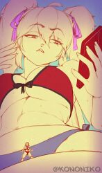 2girls annoyed annoyed_female bel_(beltorchika12) beltorchika12 female female_focus female_only giantess hellion_(hellionprime3) hellionprime3 konokono kononiko larger_female limited_palette low-angle_view sequence smaller_female swimsuit tiny tiny_female twintails uncaring_female uninterested uninterested_female