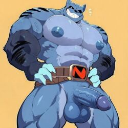 1boy belt_only crash_(series) crash_of_the_titans gay huge_cock male male_only naked_male ratcicle solo tagme