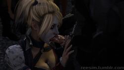 1boy 1girls 3d animated audience bangs batman batman:_arkham_knight batman_(bruce_wayne) batman_(series) blonde_hair blowjob blue_eyes breasts bruce_wayne dc dc_comics erection facepaint fellatio female female_focus group_sex handjob harley_quinn harley_quinn_(arkham) harley_quinn_(arkham_knight) large_penis looking_at_viewer male multicolored_hair multiple_scenes oral oral_sex penis red_hair reesim saliva shorter_than_30_seconds shorter_than_one_minute sound source_filmmaker straight sucking sucking_penis uncensored veiny veiny_penis video video_games