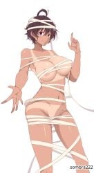 1girls 2d 2d_(artwork) 2d_artwork ahoge almost_naked almost_nude alternate_breast_size areola areolae athlete athletic_female bandage bandaged_arm bandaged_belly bandaged_body bandaged_breasts bandaged_chest bandaged_head bandaged_leg bandaged_stomach bandaged_thigh bandaged_thighs bandages bandages_around_breasts bandages_around_chest bandages_on_legs bandages_on_legss bandages_only bare_arms bare_chest bare_hands bare_hips bare_navel bare_shoulders bare_skin belly belly_button bewitching_thighs big_breasts bikini_tan breast_bandage breasts brown-haired_female brown-skinned_female brown_hair brown_skin brown_skinned_female busty busty_female busty_girl busty_teen busty_teenager child_bearing_hips closed_mouth_smile collarbone curvaceous curvaceous_body curvaceous_female curvaceous_figure curvaceous_hips curvaceous_teenager curvy curvy_body curvy_female curvy_figure curvy_hips curvy_teen digital digital_art digital_drawing digital_drawing_(artwork) digital_media digital_media_(artwork) drawing exposed_arms exposed_chest exposed_hips exposed_navel exposed_shoulders exposed_skin female female_focus female_only fertile_hips fingers groin hair_between_eyes high_resolution high_school_student highres hourglass_figure inframammary_fold inguinal_crease inguinal_ligament knees large_boobs large_breasts lean_figure light_smile looking_at_viewer make_heroine_ga_oo_sugiru! midriff mostly_nude naked naked_bandage naked_female naked_woman narrow_waist navel nearly_nude nipple_bulge nipples nude nude_female nudity pink_areola pink_areolae pink_nipples posing posing_for_the_viewer posing_naked posing_nude practically_nude purple-eyed_female purple_eyes school_girl schoolgirl short_hair shoulders simple_background slender_body slender_waist slim_female slim_waist smile smiley_face smiling smiling_at_viewer solo sombra222 standing swimsuit_tan tan tan_body tan_chest tan_line tan_lines tan_neck tan_skin tan_skinned_female tanned tanned_breasts tanned_skin teen_girl teenage_female teenage_girl teenage_tits teenager thick_thighs thigh_gap thighs two-piece_tan upper_body white_background wide_hips yakishio_lemon young_female young_woman