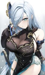 shenhe (frostflower dew) (genshin impact) from genshin impact by mait