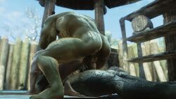 3d anal anal_sex animated butt double_penetration dredd_(artist) erection gay loop male male/male male_only no_sound nude orc orc_male penis video wet