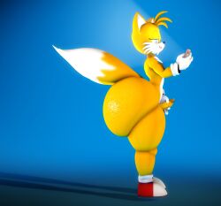 3d 3d_(artwork) ass big_ass bottom_heavy bubble_butt eyelashes femboy huge_ass huge_bubble_butt ltiberium77_(artist) masturbation on_phone penis precum sfm sonic_(series) sonic_the_hedgehog_(series) source_filmmaker tails_the_fox thick_thighs