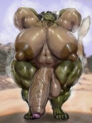 2026 absurd_res anthro armpit_hair balls belly big_balls big_breasts big_nipples big_penis black_hair bodily_fluids body_hair breasts digital_media_(artwork) dinosaur erection genitals green_body green_scales gynomorph hair hi_res hohohonse horn huge_balls huge_breasts huge_cock huge_nipples huge_thighs humanoid_genitalia humanoid_penis hyper hyper_genitalia hyper_penis intersex long_penis muscular muscular_arms muscular_gynomorph muscular_intersex muscular_thighs musk navel nipples nude original penis prehistoric_species reptile scales scalie solo sweat thick_thighs trans_(lore) trans_woman_(lore) unnamed_character vein veiny_penis white_hair
