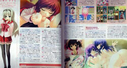 badscan black_socks blue_hair bow breast_grab breasts brown_hair censored closed_eyes clothing female hair_ribbon himeyuri_ruri himeyuri_sango incest kneehighs kneesocks kousaka_tamaki kusugawa_sasara large_breasts licking long_hair lucy_maria_misora magazine magazine_scan male nude oral paizuri penis pink_hair purple_hair pussy red_hair ribbon scan scan_artifacts sex siblings sister sisters skirt small_breasts socks stockings straight take_your_pick thigh_socks thighhighs titfuck to_heart_(series) to_heart_2 to_heart_2_xrated tongue twincest twins wink yuri yuzuhara_konomi