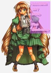 doll_joints engrish heterochromia ranguage rozen_maiden shunin skirt skirt_lift solo suiseiseki