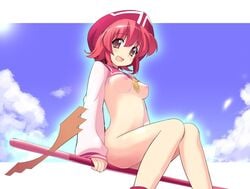 behoimi breasts clothing nude nude_filter pani_poni_dash pani_poni_dash! photoshop red_hair sikorsky small_breasts