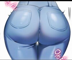 apple_butt ass ass_focus ass_only big_ass big_butt butt jeans korean_text simple_background tagme thigh_gap unseen_female_face white_background 스크린샷 안성은