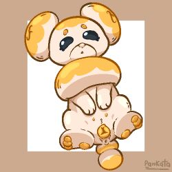 animal_genitalia animal_vulva anus canine_genitalia canine_vulva digital_media_(artwork) female feral fidough fur generation_9_pokemon genitals glistening glistening_body looking_at_viewer low_res lying mammal nintendo nipples on_back pankatares pawpads paws pixel_(artwork) pokemon pokemon_(species) presenting presenting_vulva shaded signature simple_background simple_shading solo tail tan_body tan_fur vulva yellow_body yellow_fur