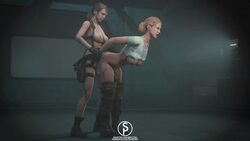 3d animated areolae bouncing_breasts breasts dickgirl erection from_behind futa_on_futa futa_only futanari intersex laughing_wallaby metal_gear_solid metal_gear_solid_v nipples no_sound penis quiet_(metal_gear) sfmporn_(artist) source_filmmaker straight video