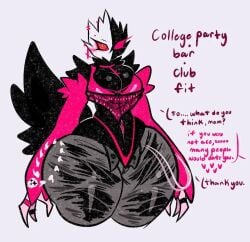 bloodoftheant crop_top genderfluid navel_piercing pants_chain skull_demon smolmarble tagme thick_ass thick_thighs thong