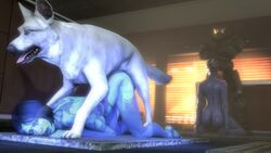 3d alien all_fours animated artificial_intelligence asari bent_over bestiality bioware blowjob blue_skin canine cortana cortana_v2 dog doggy_style fellatio female female_focus feral feral_on_female halo_(series) halo_4 hologram interspecies kneeling liara_t'soni male mass_effect master_chief microsoft no_sound noname55 oral penis sex shorter_than_30_seconds source_filmmaker tagme transparent_body transparent_skin video watching_sex zoophilia