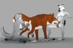 animal_genitalia animal_penis anthro anthro_on_feral areola biped bodily_fluids breasts canid canine canine_genitalia canine_penis canis castration cock_and_ball_torture countershade_fur countershade_torso countershading cum cum_on_self cumshot darama ejaculation erection female feral fur futa/male futanari genital_fluids genital_mutilation genital_torture genitals glans gore group hands-free humanoid_genitalia humanoid_penis intersex intersex/male knot licking male male/female mammal mutilation nipples penis quadruped tail tongue trio wolf zoophilia