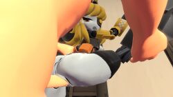 1boy 1girls 3d ass female male mimi_sentry straight team_fortress_2 valve