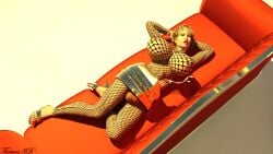 3d big_breasts big_cock blonde_hair blue_eyes cum fishnet_clothing futanari short_hair short_skirt termos3d