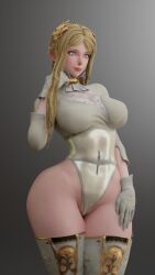 3d blender blonde_hair breasts child_bearing_hips cpt-flapjack female gloves image image_set keyd10iori large_breasts leotard lieutenant_flapjack medium_breasts milf nier:_automata thick thick_hips thick_legs thick_thighs thighhighs thighs voluptuous_female yorha_commander