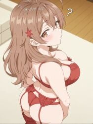 1girls big_ass big_breasts big_butt big_thighs blush blush brown_eyes brown_hair female goddess imminent_sex lingerie lingerie_bra lingerie_only lingerie_panties maria_mikhailovna_kujou mommy queen red_lingerie red_underwear roshidere sexy sexy_pose standing staring_at_viewer thick_ass thick_butt thick_hips thick_thighs thighs