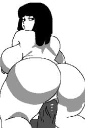 anonymous_male ass ass_focus big_ass big_breasts black_hair cardinette female female_focus fucked_from_behind fucked_silly monoe white_body yume_nikki