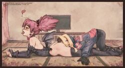 1boy 1girls eating_ass female hot male my_hero_academia pink_hair pop_step sexy straight tagme the_crawler_(mha)