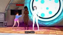 body_modification breast_expansion breasts dark-skinned_female dark_skin dog_girl embarrassed embarrassed_female embarrassed_naked_female embarrassed_nude_exposure embarrassed_nude_female enf female koikatsu koikatsu_(medium) magic magic_user milf milfification mime mime_girl naked naked_female nude nude_female senftember senftember_(2025) xboxking37