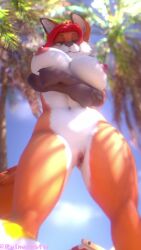 10_seconds 1girls 3d 9:16 animated anthro arms_under_breasts cheval_lachance crossed_arms furry furry_female furry_only hip_sway large_breasts looking_at_viewer looking_down looking_down_at_viewer low-angle_view original original_character pussy red_hair ruinernsfw shorter_than_10_seconds solo tagme vertical_video video yellow_eyes