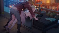 childe_(genshin_impact) couple female genshin_impact hoyoverse loving_couple lumine_(genshin_impact) male tartaglia_(genshin_impact)