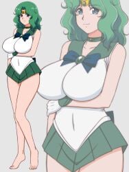 1girls barefoot big_boobs big_breasts bishoujo_senshi_sailor_moon boobs breasts feet female female_only female_solo gloves gloves_on gloves_only michiru_kaiou sailor_neptune soles solo solo_female solo_only toes