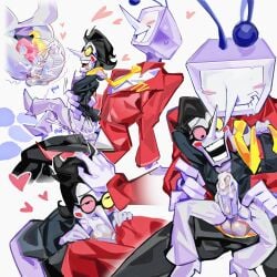 2boys anal anal_sex blowjob cum deltarune deltarune_chapter_2 deltarune_chapter_3 gay gay_sex huge_size_difference male size_difference spamton_g_spamton tenna_(deltarune) tv_head