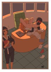 ac120 age_difference black_hair boruto:_naruto_next_generations clothed_male_nude_female cunnilingus handholding headband naruto naruto_(series) office sarada_uchiha shizune_(naruto:_road_to_ninja) size_difference uzumaki_naruto watching