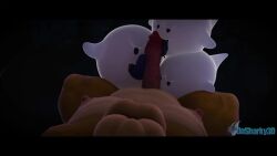 animated big_penis boo_(mario) bowser collaborative_fellatio dasharky3d fellatio licking_penis looking_pleasured size_difference sound sound_edit sucking_balls tagme twinkleparkvo video