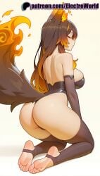 1girls 2025 ai_generated animal_ears artist_name ass barefoot breasts breasts breasts brown_hair bust chest electroworld feet female fire gradient hi_res high_quality high_resolution highres long_hair patreon patreon_username sinder_(vtuber) soles solo stable_diffusion stirrup_legwear tail toeless_legwear toes virtual_youtuber vtuber watermark
