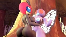 2girls 3d antennae antennae_(anatomy) anthro anthro_female anthro_on_anthro ass blue_nipples breasts bug bug_girl bugs butt butterfree cute detrun deviantart_link deviantart_username duo duo_female female female/female female_duo female_only forest generation_1_pokemon generation_2_pokemon humanoid humanoid_female insect insect_wings insects ledian lesbian lesbian_couple lesbians lesbians_naked naked naked_anthro naked_female naked_females nintendo non-human nude nude_anthro nude_female outdoors pokemon pokemon_(species) purple_skin same_sex source_filmmaker source_filmmaker_(artwork) thicc touching_boobs touching_breasts tree yuri