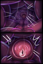 absurd_res animal_genitalia animal_penis bodily_fluids canine_genitalia canine_penis close-up comic comic_panel english_description fangs generation_5_pokemon genital_fluids genitals halfpricesouls hi_res internal internal_oral levi_(halfpricesouls) male nintendo oral oral_penetration penetration penis pokemon pokemon_(species) precum serperior sheath teeth uncut_with_sheath zoro_(halfpricesouls) zoroark