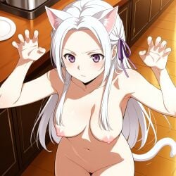 1girls 2d 2d_(artwork) 2d_artwork ahegao_ai ai_generated breasts breasts_out cat_ears cat_pose cat_tail edelgard_von_hresvelg female female_focus female_only fire_emblem naked naked_female nintendo nude nude_female patreon patreon_link patreon_logo patreon_url patreon_username posing posing_for_the_viewer watermark