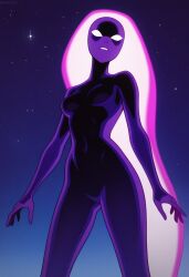 ai_generated alien alien_girl anodite ass ben_10 ben_10_alien_force ben_10_ultimate_alien bigmic145 breasts female female_focus female_only glowing glowing_eyes glowing_hair gwen_tennyson gwen_tennyson_(alien_force) gwen_tennyson_(ultimate_alien) medium_breasts naked nude purple_body purple_skin white_eyes