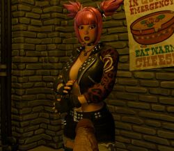 1boy 1girls alley big_breasts big_penis black_clothes black_cock black_guy black_jacket black_penis black_shorts blush blushing_female female female_focus fortnite fortnite:_battle_royale jacket_open male night offering offering_sex penis penis_awe perete power_punk_(fortnite) prostitution sex_invitation shorts surprised surprised_expression sweat sweatdrop sweating sweating_female veiny_penis wet wet_body wet_breasts wet_skin