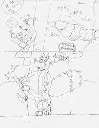 absurd_res anthro balls big_balls big_penis blush bodily_fluids canid canine cum cumshot dialogue dora_the_explorer ejaculation erection fox genital_fluids genitals growth heart_eyes heart_symbol hi_res huge_balls leaking_precum luvtoons male mammal masturbation penis pornography precum scrotum_flap solo swiper_(dora_the_explorer) tail toony