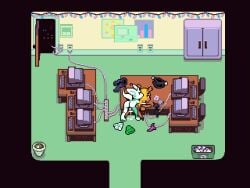 4:3 alien anthro apollo_caelum ass balls bodily_fluids bra breasts clothes_on_floor clothing cum cum_inside deltarune digital_media_(artwork) dragon female from_behind_position genital_fluids genitals lepixius male male/female mythological_creature mythological_scalie mythology noelle_holiday nude panties penetration pixel_(artwork) scalie sex solo undertale_(series) underwear