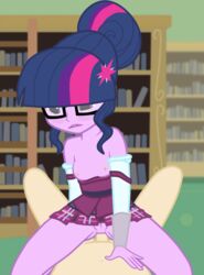 1boy 1boy1girl anal animated cloppyhooves cowgirl_position equestria_girls faceless_male friendship_games friendship_is_magic glasses male my_little_pony penetration purple_skin sci-twi skirt spectre_z straddling tagme twilight_sparkle_(mlp)