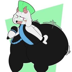 1boy big_ass darasuke deltarune drawafuan hyper hyper_ass male nsfwfuan punksei ralsei tagme thick_thighs undertale_(series)