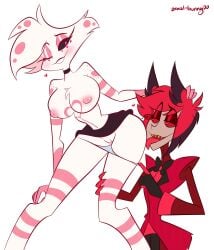alastor_(hazbin_hotel) angel_dust_(hazbin_hotel) hazbin_hotel tagme zexal-bunny20