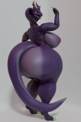 absurd_res ass big_breasts big_butt breasts female hi_res huge_breasts huge_butt huge_thighs hyper nipples nude raguda reptile scales scalie simple_background snake solo tail thick_thighs wide_hips