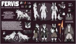 2025 absurd_res animal_genitalia animal_penis anthro bag black_body black_fur black_markings black_nose black_sclera bottomwear boxers_(clothing) canine_genitalia canine_penis claws clothed clothing erection feral fervis_(razim) fully_sheathed fur genitals hi_res jacket lightsaber lightsaber_polearm loth-wolf male male_only markings mechanical_arm mechanical_leg melee_weapon model_sheet orange_eyes pawpads paws penis quadruped robe scales sheath shorts star_wars starwolfskin toe_claws topwear underwear vest vibroknife weapon white_body white_fur zgf_art