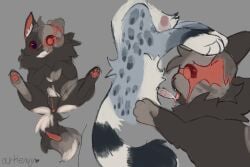 andromorph andromorph/male anus artienvy ashfur_(thunderclan) black_body black_fur bodily_fluids calico_pattern cum cum_in_mouth cum_inside cuntboy domestic_cat dripping duo ear_flop eye_scar facial_scar felid feline felis fellatio feral fluffy_mane fur genital_fluids genitals grey_body grey_fur hand_on_head hand_on_hip hi_res intersex intersex/male male mammal markings multicolored_body multicolored_fur oral pawpads penile penile_spines penis pussy red_eyes saliva saliva_drip scar sex shadowsight_(warriors) small_penis spots spotted_body spotted_fur spread_legs spreading striped_markings striped_tail stripes tabby_fur tail tail_markings trans_(lore) trans_man_(lore) warriors_(book_series)