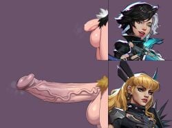 2futas 2girls balls big_balls big_penis bigger_futa black_hair blonde_hair blue_eyes circumcised cute develadara erection flaccid futa_focus futa_on_futa futa_only futadom futanari futasub grower_not_a_shower huge_cock human imminent_sex intersex korean lesbian_couple light-skinned_futa light-skinned_futanari light_skin luna_snow luna_snow_(marvel_rivals) magik_(illyana_rasputin) magik_(marvel_rivals) marvel marvel_comics marvel_rivals nude penis penis_chart penis_size_chart penis_size_comparison_meme penis_size_difference pubic_hair russian shower size_chart size_comparison size_difference size_play small_penis small_penis_adoration uncensored uncircumcised uncut white_hair yuri