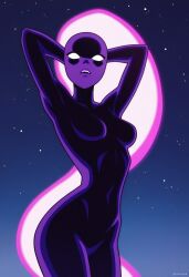 ai_generated alien alien_girl anodite ass ben_10 ben_10_alien_force ben_10_ultimate_alien bigmic145 breasts female female_focus female_only glowing glowing_eyes glowing_hair gwen_tennyson gwen_tennyson_(alien_force) gwen_tennyson_(ultimate_alien) medium_breasts naked nude purple_body purple_skin white_eyes