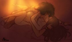 1boy artist_name ass female fuu kissing mugen_(samurai_champloo) nude samurai_champloo sex tagme