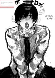 chainsaw_man gay hirofumi_yoshida male male/male male_only tongue_out yaoi